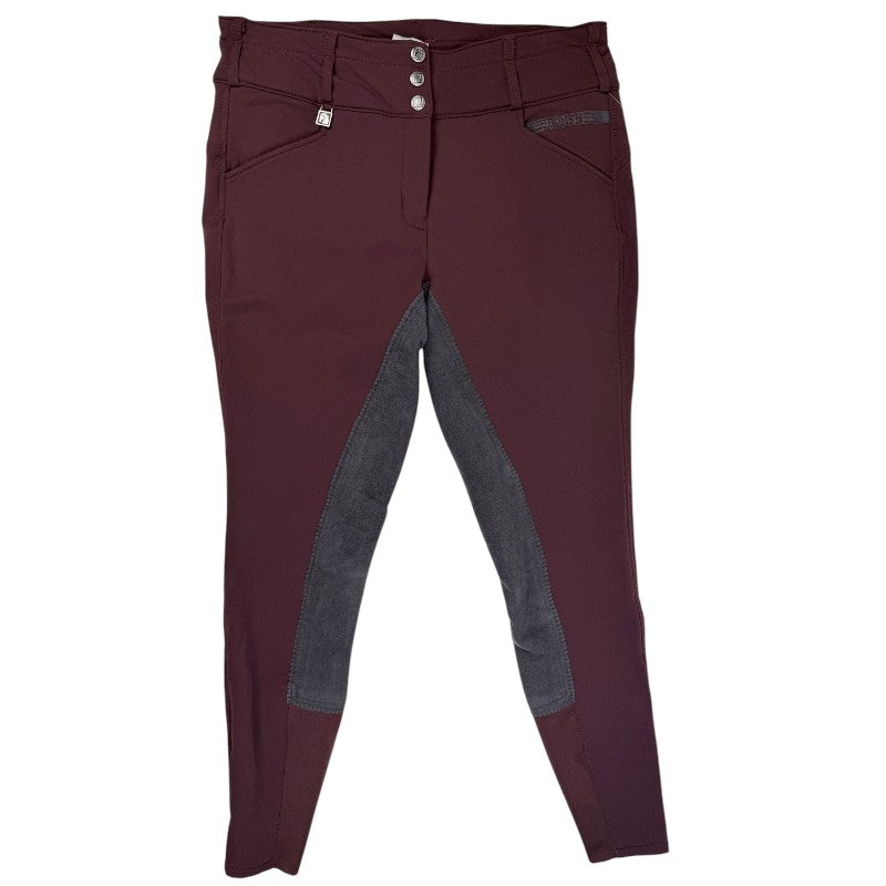 Romfh 'Sarafina' Full Seat Breeches in Burgundy/Grey