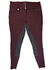 Romfh 'Sarafina' Full Seat Breeches in Burgundy/Grey