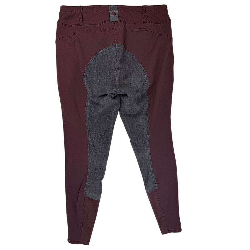 Romfh 'Sarafina' Full Seat Breeches in Burgundy/Grey