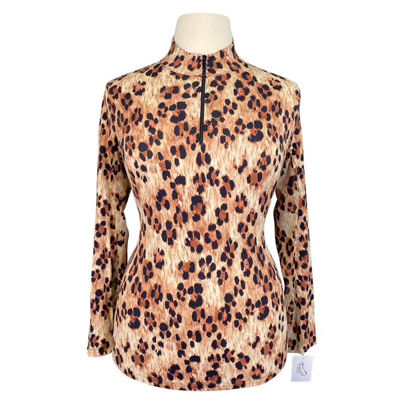 IBKUL Long Sleeve Sun Shirt in Leopard