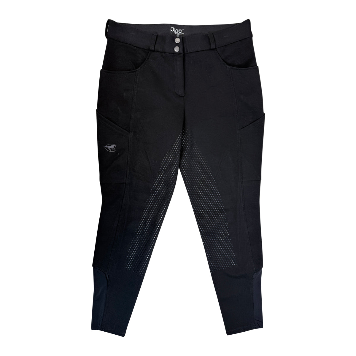 SmartPak Piper Knit 'Everyday' Knee Patch Breeches  in Black 