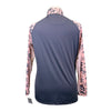 Kastel 1/4 Zip Raglan Long Sleeve in Grey/Pink Paisley
