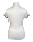 Animo Short Sleeve Competition Shirt in White/Blue Plaid
