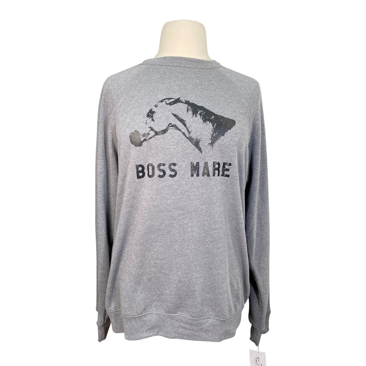 Equestrian Creations 'Boss Mare' Sweatshirt in Heather Grey