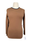 Tailored Sportsman IceFil Long Sleeve Crew Shirt in Mink/Black - Women's Medium