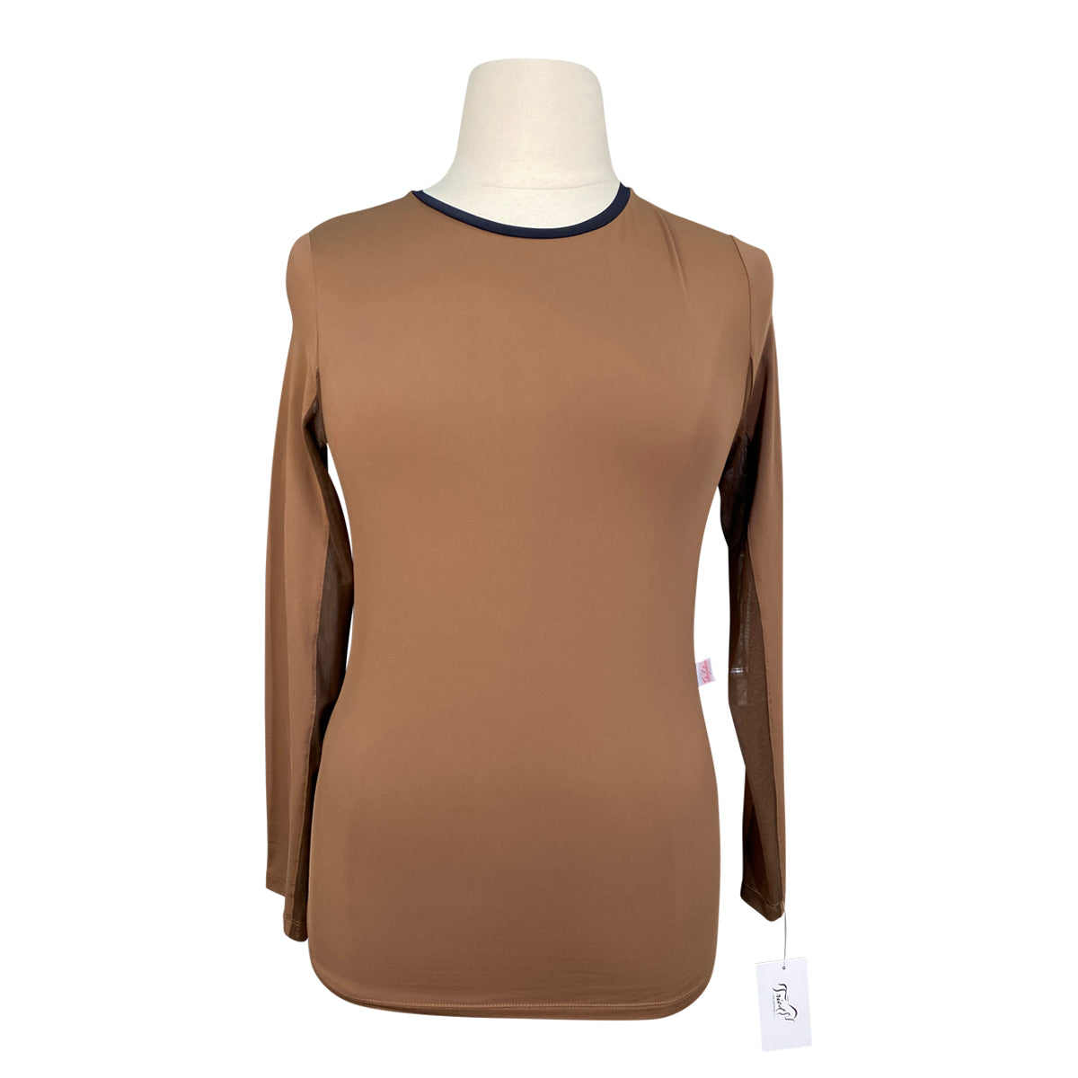 Tailored Sportsman IceFil Long Sleeve Crew Shirt in Mink/Black