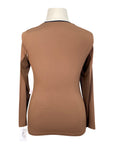 Tailored Sportsman IceFil Long Sleeve Crew Shirt in Mink/Black - Women's Medium