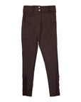 Front of Free Ride Equestrian 'Lux' Knee Grip Breech in Mocha - Women's XL