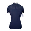 Cavalleria Toscana Mesh Top Competition Polo in Navy