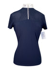 Cavalleria Toscana Mesh Top Competition Polo in Navy