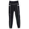 Riding Sport 'Poppy' Full Seat Tights in Black/White Stitching