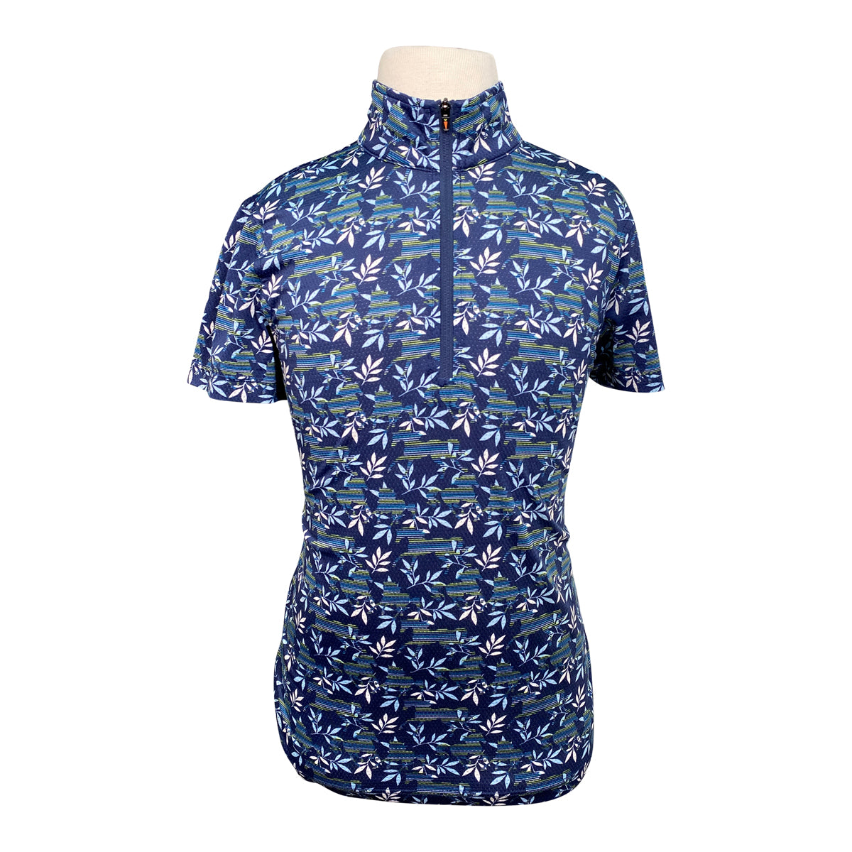Kerrits 'Always Cool Ice Fil®' Short Sleeve in Navy/Leaves and Horses