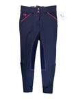SmartPak Piper 'Evolution' Full Seat Breeches in Navy/Pink 