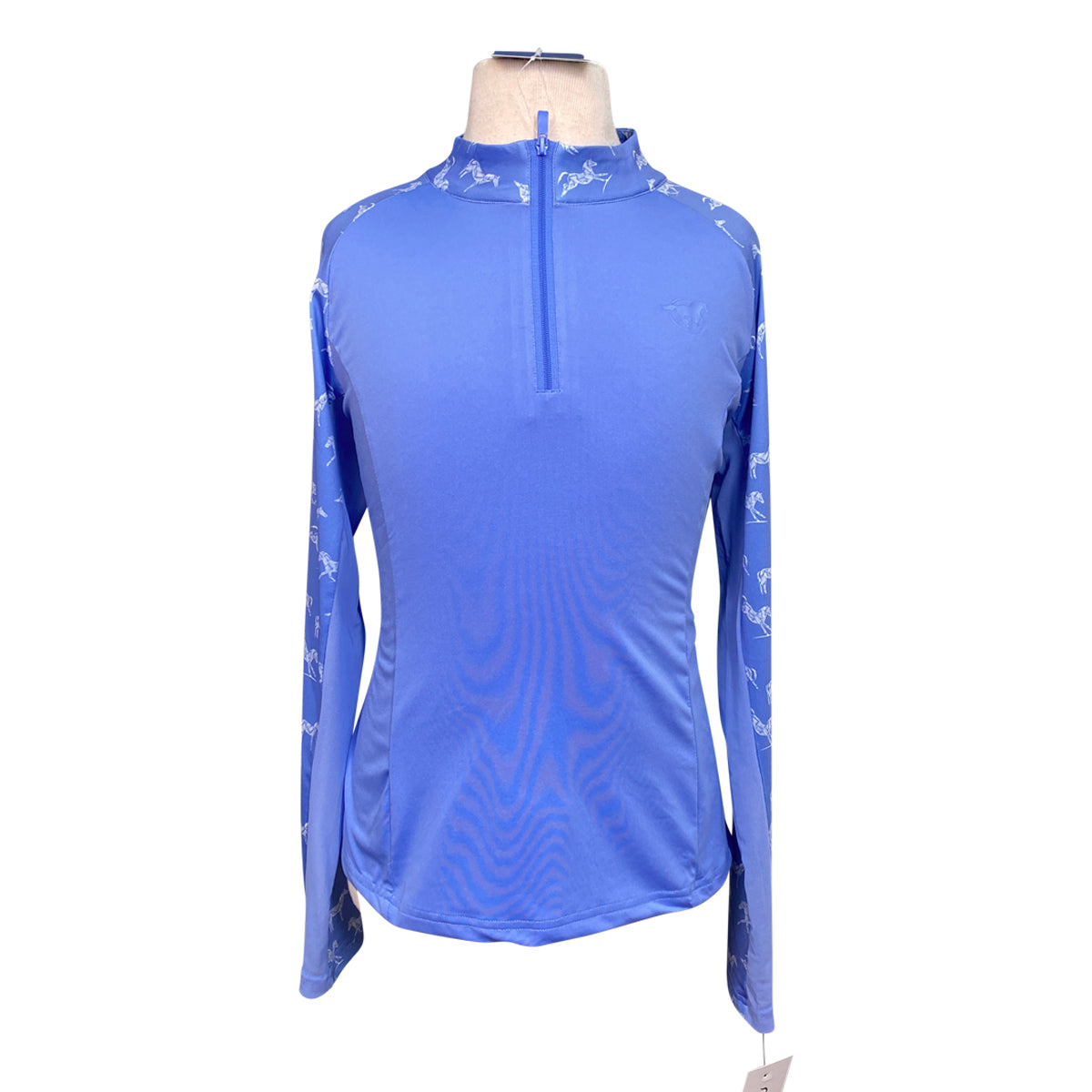 Smartpak Piper 'SmartCore' Cooling Sun Shirt in French Blue/ Running Horses 