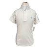 Kathryn Lily Equestrian Show Shirt in White/Moose Collar