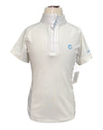 Kathryn Lily Equestrian Show Shirt in White/Moose Collar