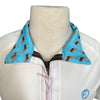 Kathryn Lily Equestrian Show Shirt in White/Moose Collar