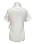 Kathryn Lily Equestrian Show Shirt in White/Moose Collar