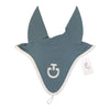 Cavalleria Toscana Attachable Jersey Ear Bonnet in Steel Blue - Full