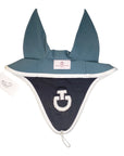 Cavalleria Toscana Attachable Jersey Ear Bonnet in Steel Blue - Full
