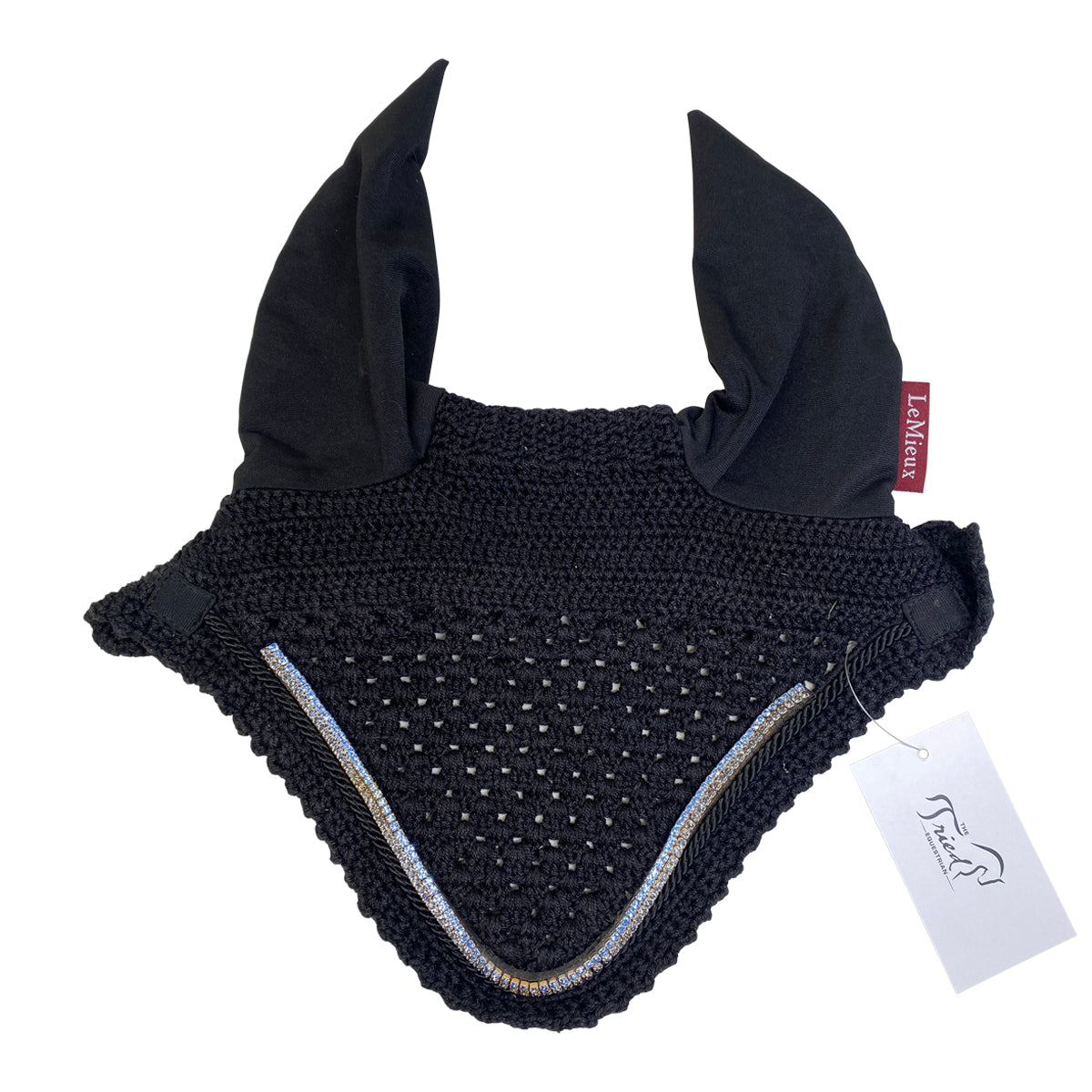 Le Mieux Crystal Ear Bonnet in Black 