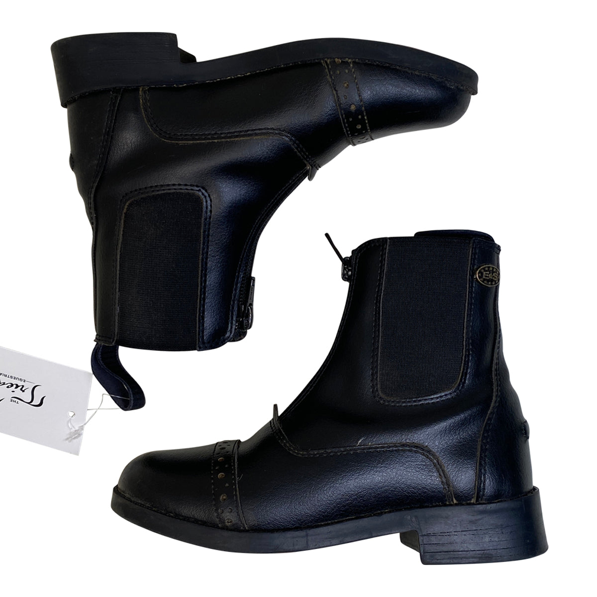 Equistar Synthetic Zip Paddock Boots in Black