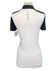 Back of Equiline 'Coralc' Tech Polo in White/Black