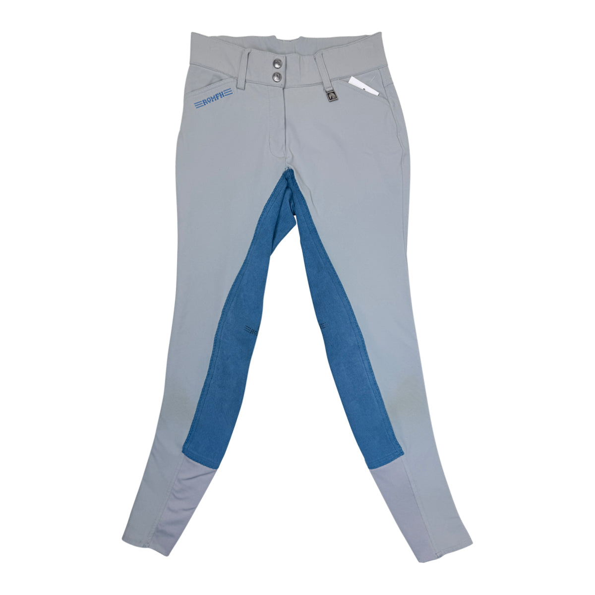 Romfh &#39;Sarafina&#39; Full Seat Breeches in Grey/Ocean Blue