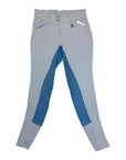 Romfh 'Sarafina' Full Seat Breeches in Grey/Ocean Blue