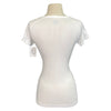 Back of Fit Eq Short Sleeve Seamless Schooling Shirt in White