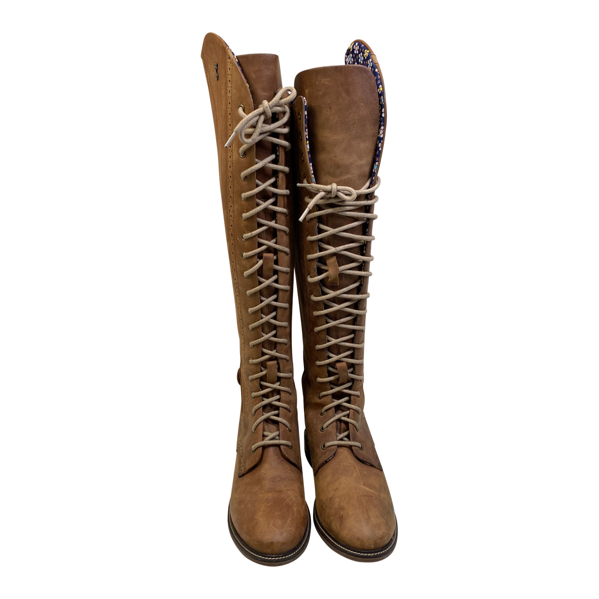 Tredstep 'Legacy' Front Lace Tall Boots in Mahogany