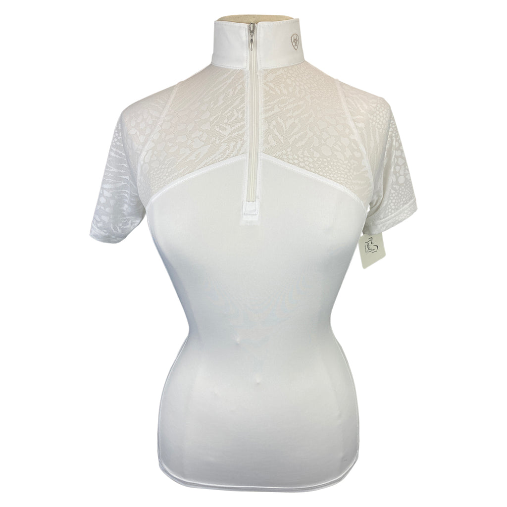 Ariat 'Airway' Show Shirt in White - Women's Large