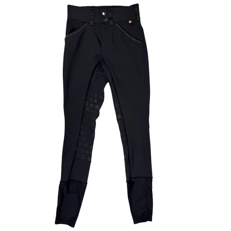 Jo Jacquard 'Carmel' Half Seat Breech in Black