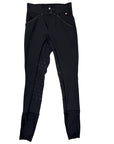 Jo Jacquard 'Carmel' Half Seat Breech in Black