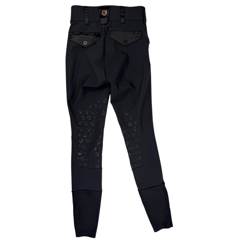 Jo Jacquard 'Carmel' Half Seat Breech in Black