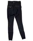Jo Jacquard 'Carmel' Half Seat Breech in Black