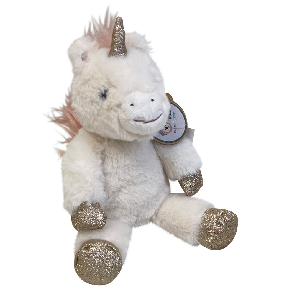 OB Designs 'Little Misty Unicorn' Soft Toy in White/Pink