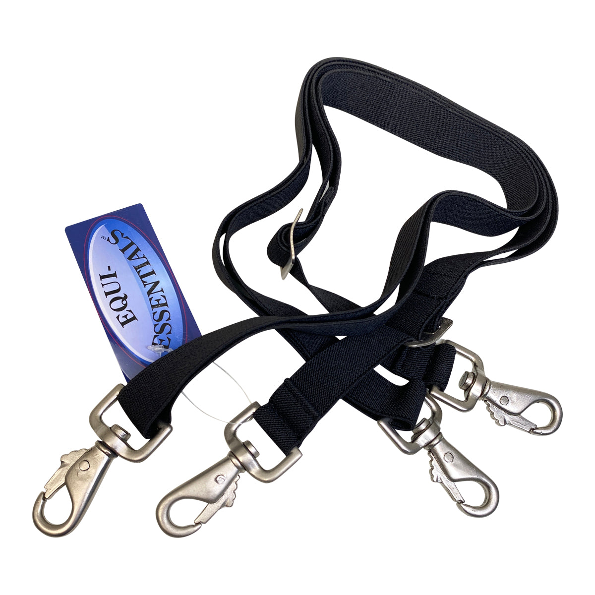 Equi-Essentials Leg Straps w/Push Snaps in Black