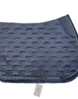 PS of Sweden Velvet Monogram Saddle Pad in Mist Blue