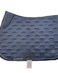 PS of Sweden Velvet Monogram Saddle Pad in Mist Blue