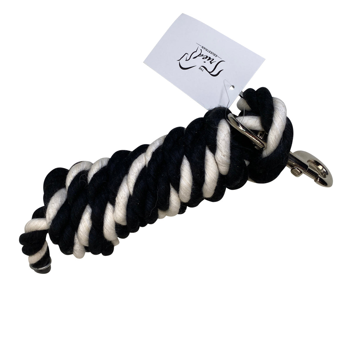 Cotton Lead Rope in Black/White 
