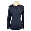 EIS 1/4 Zip Base Layer in Black - Women's XL