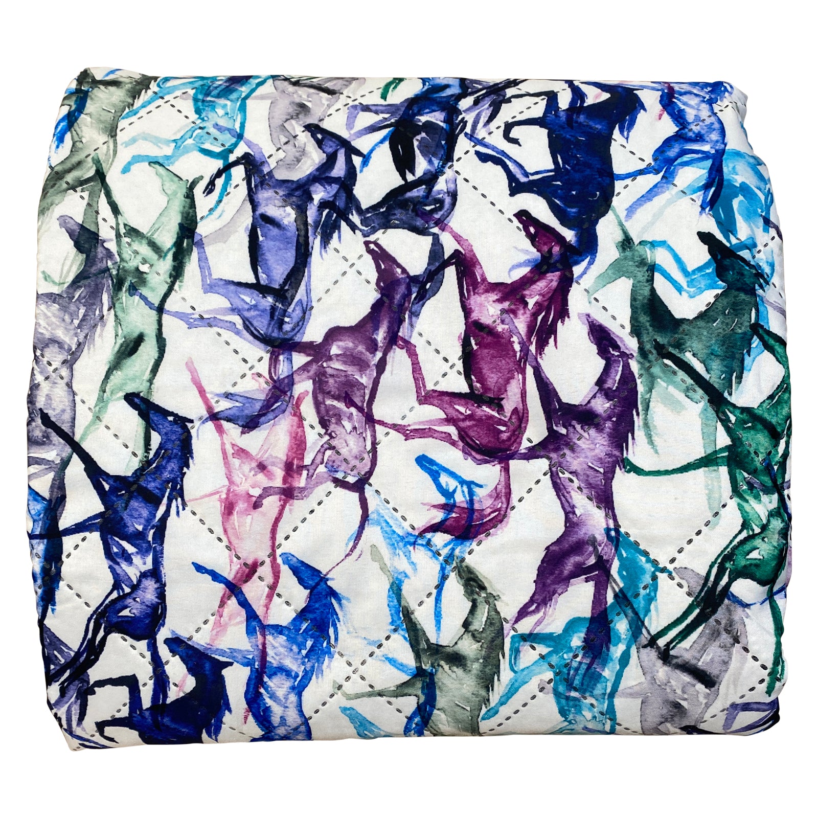 Dapple Bay x Cavali Club Horse Show Blanket in Colorful Gallop - One Size