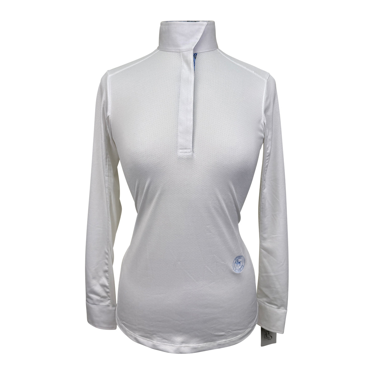 Essex Classics Talent Yarn Long Sleeve Show Shirt in White/Queen Bee