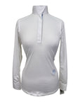 Essex Classics Talent Yarn Long Sleeve Show Shirt in White/Queen Bee