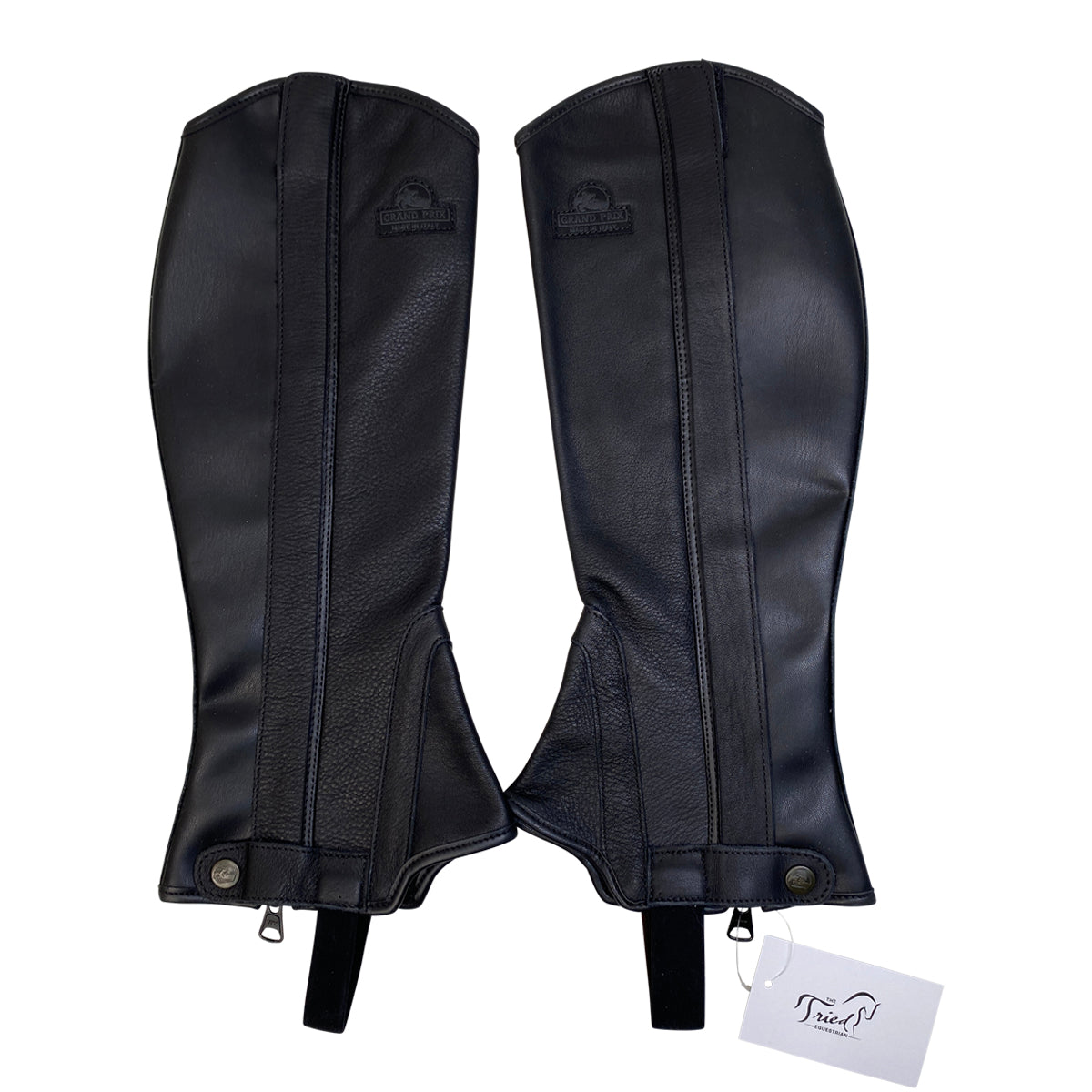 Grand Prix Smooth Half Chaps in Black