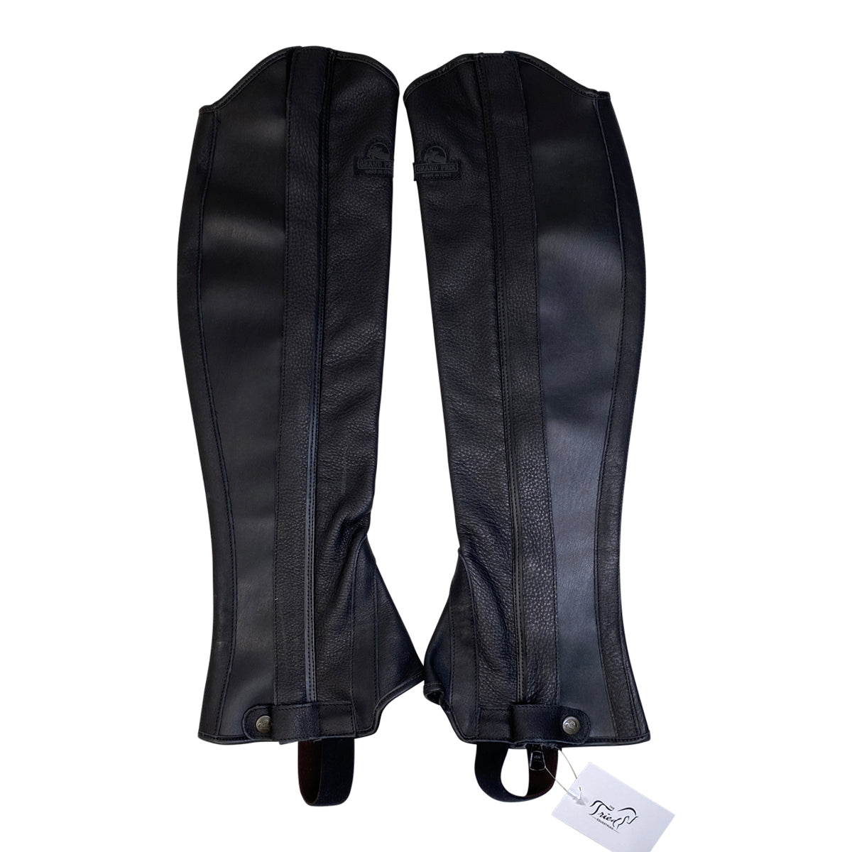 Grand Prix Smooth Half Chaps in Black