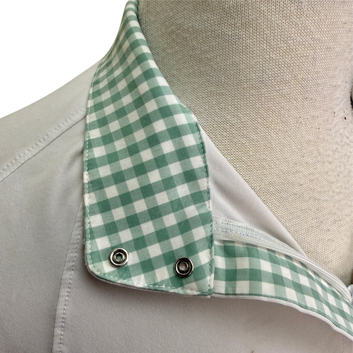 RJ Classics Women's 'Carly' 37.5 Show Shirt in White/Green Checker
