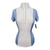 Romfh 'Schuyler' Short Sleeve Show Shirt  in Light Blue/White