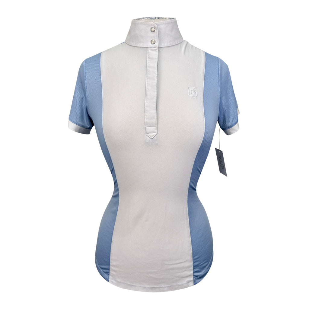Romfh 'Schuyler' Short Sleeve Show Shirt  in Light Blue/White